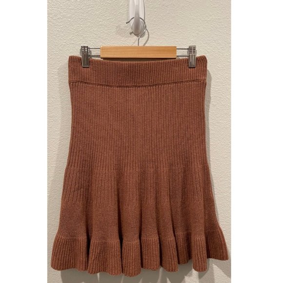 FREE PEOPLE Ribbed Flounced Knit Mini Skirt - Picture 3 of 5